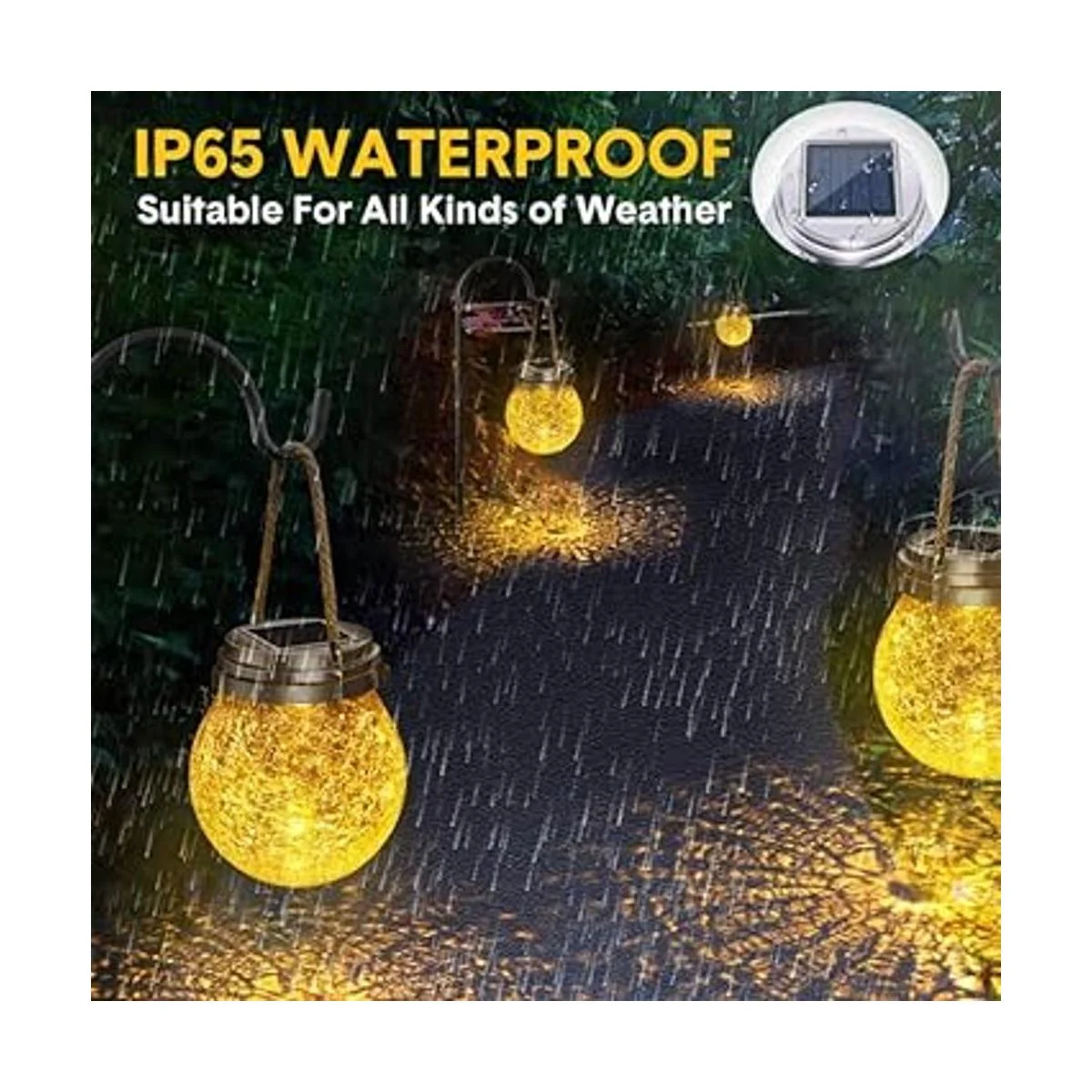 DBF Linterna solar de cristal agrietada ámbar cálido LED_4