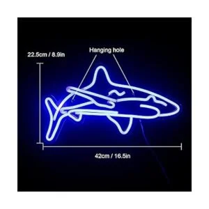 ineonlife Letrero de neón LED de tiburón para dormitorio_2