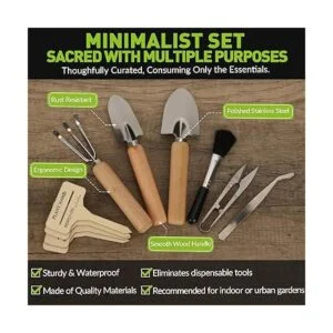 KiiZYS Juego de herramientas pequeñas de jardinería para_4