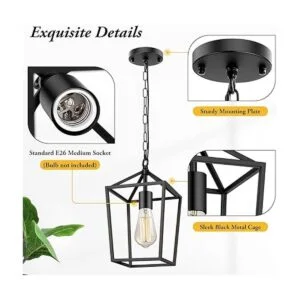 Lámpara colgante negra para isla de cocina lámpara_4