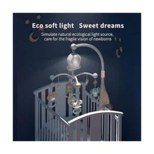 Eners Cuna musical para bebé con luces nocturnas y_3
