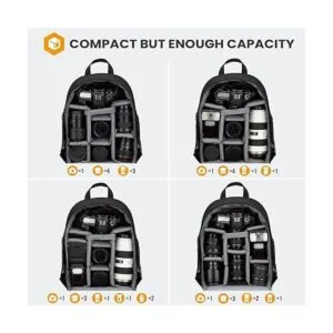 TARION Mochila para cámara profesional con cubierta de_2