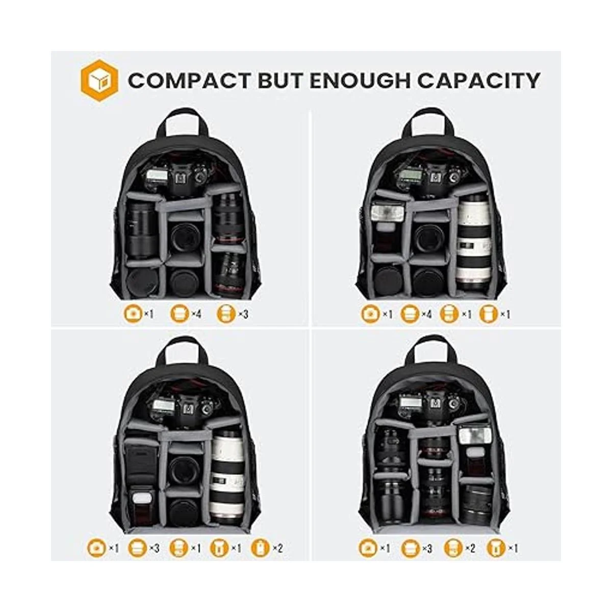 TARION Mochila para cámara profesional con cubierta de_2