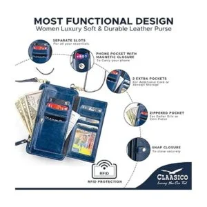Claasico Cartera cruzada y funda para teléfono para_4