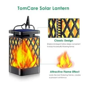 TomCare Luces solares para exteriores faroles solares de_2