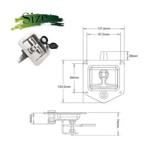 Pestillo de mango en T caja de herramientas de 2_3