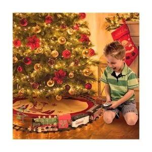 Juego de tren eléctrico de Navidad con vapor sonido y_3