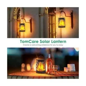 TomCare Luces solares para exteriores faroles solares de_5