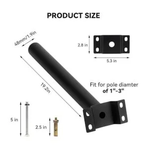 Soportes de montaje de 19 pulgadas brazo de extensión de_4