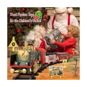 Juego de tren eléctrico de Navidad con vapor sonido y_6