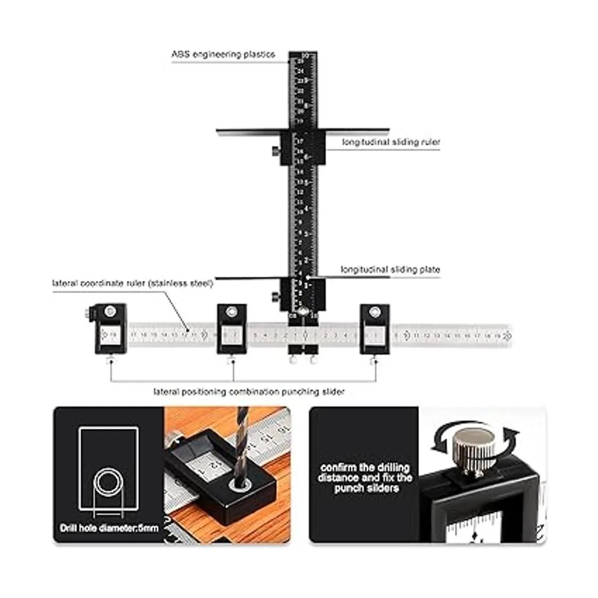 ORTUBE Herramienta de plantilla de perforación ajustable_3