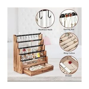 Organizador de aretes organizador de 5 capas con soporte_5