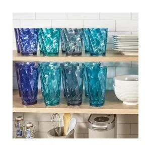 US Acrylic Optix Vasos apilables de plástico de 16 piezas_4