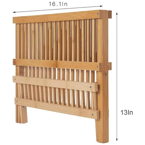 NOVAYEAH Escurridor de platos de bambú de 2 niveles_4
