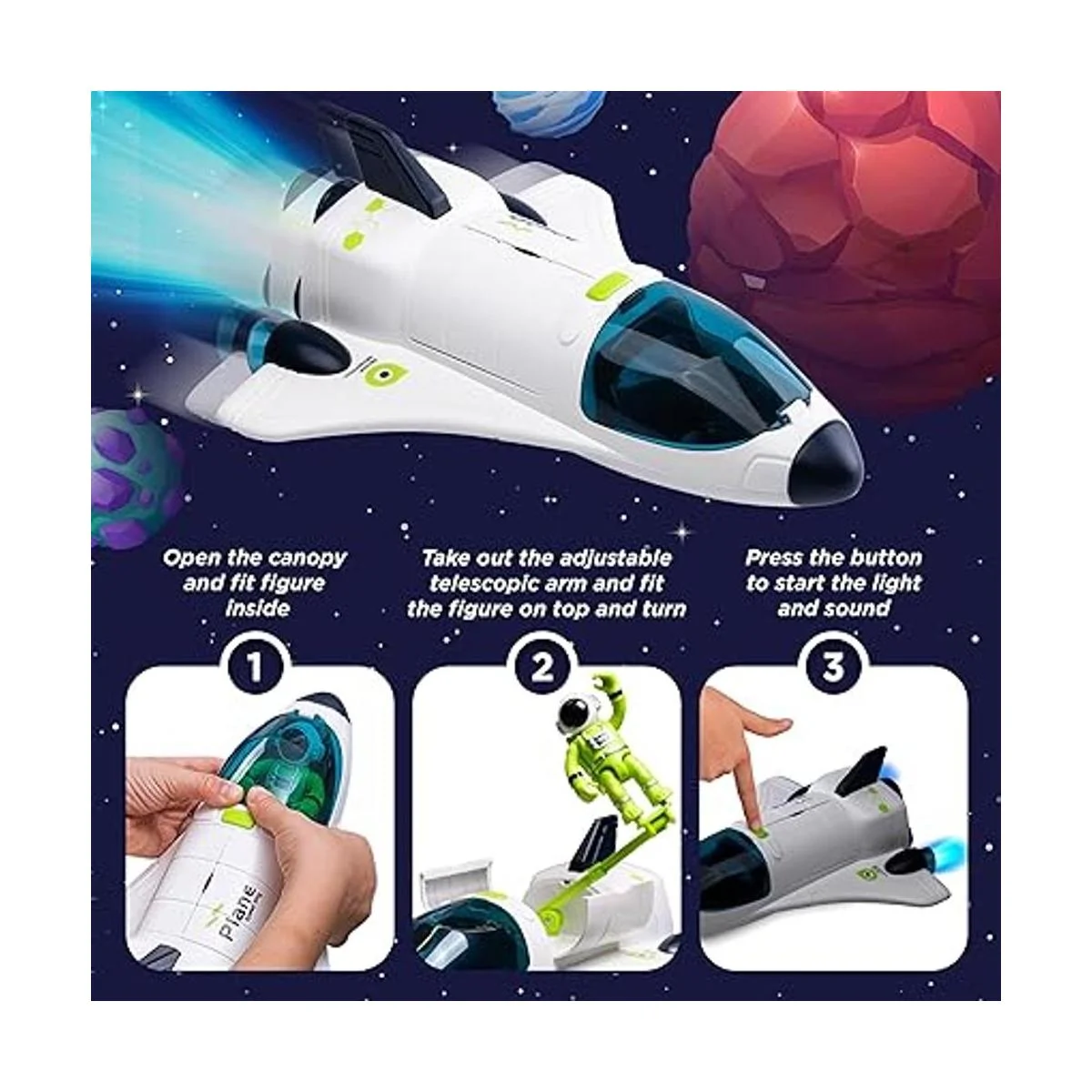 CHUKOO Juguetes espaciales para niños de 3 4 5 6 7 8_5