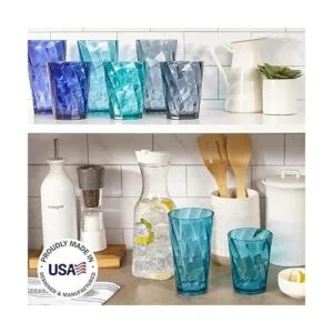 US Acrylic Optix Vasos apilables de plástico de 16 piezas_2