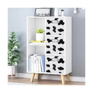 ANMINY Juego de 4 cubos de almacenamiento con impresión de_6