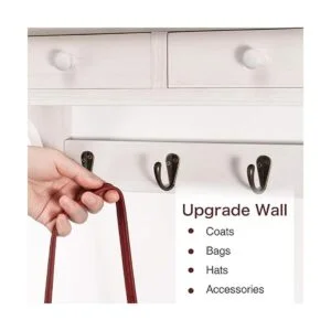 Emfogo Perchero de pared para abrigos de madera rústica_5