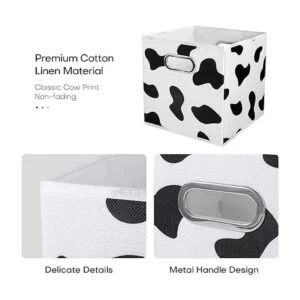 ANMINY Juego de 4 cubos de almacenamiento con impresión de_4