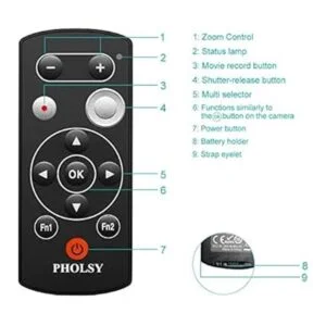 PHOLSY Mando a distancia inalámbrico para Nikon Z50_2