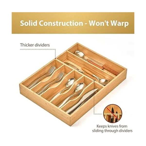 Organizador de cajones de cocina soporte para utensilios_3