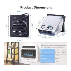 Criditpid Ventilador de calentador de pared sin_2