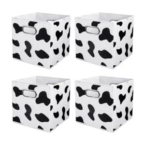 ANMINY Juego de 4 cubos de almacenamiento con impresión de_2