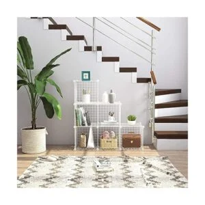 CAHOME Almacenamiento de cubos de alambre 6 rejillas de_2