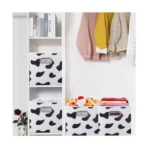 ANMINY Juego de 4 cubos de almacenamiento con impresión de_7