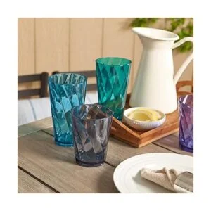 US Acrylic Optix Vasos apilables de plástico de 16 piezas_3