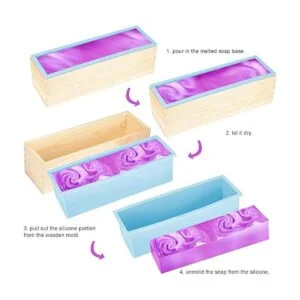 ZOENHOU 3 moldes de jabón azul de 42 onzas kit de moldes_6
