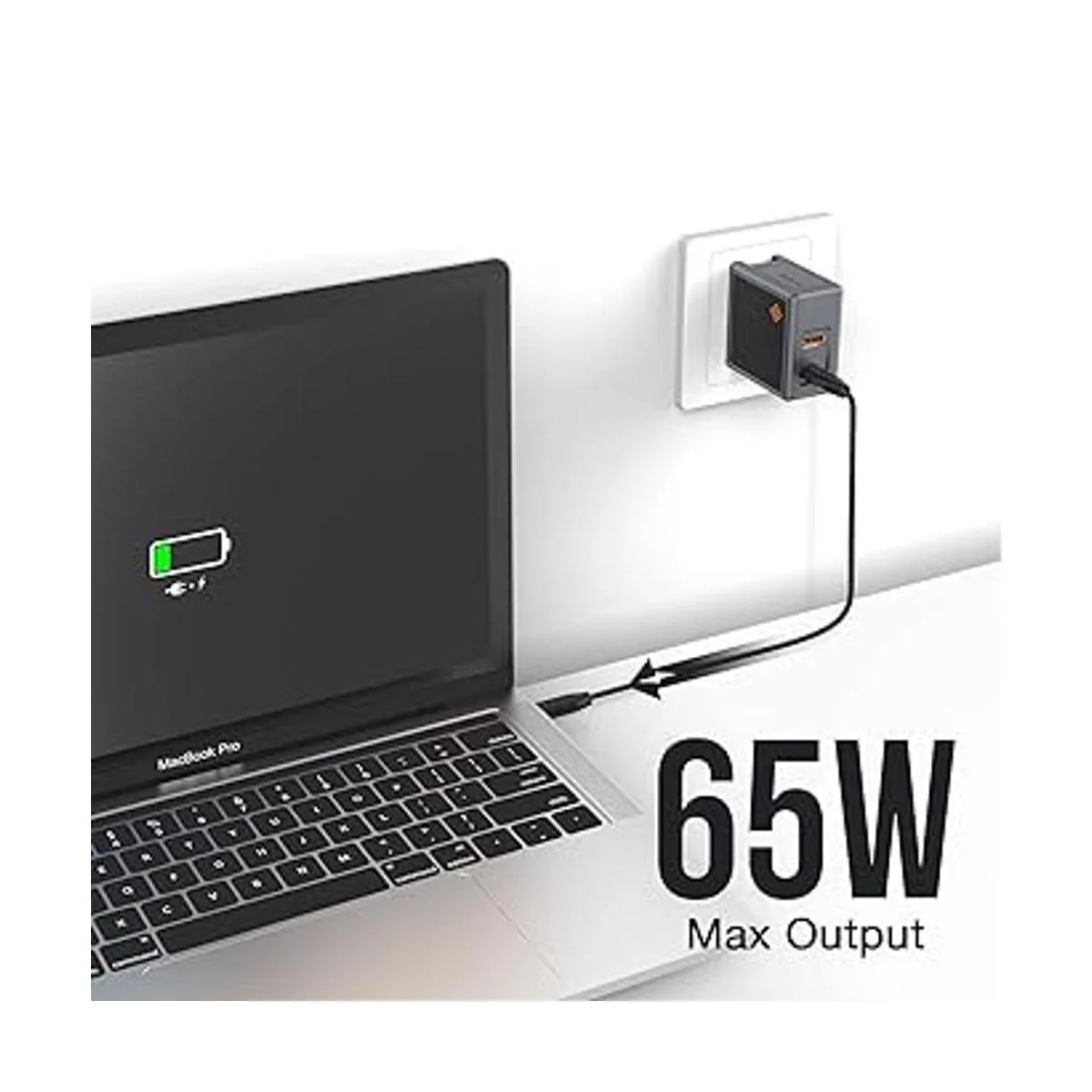 SlimQ Cargador USB C de 65 W PD3.0 de carga rápida bloque_3