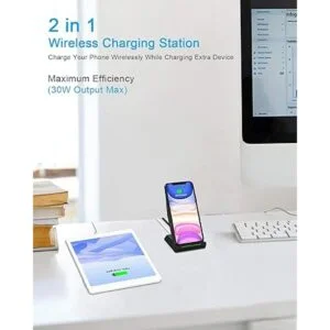 NANAMI Cargador inalámbrico máximo de 30 W soporte de_4