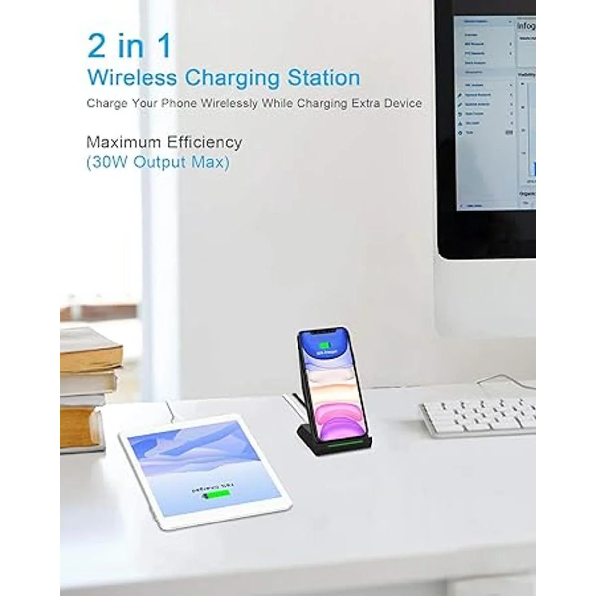 NANAMI Cargador inalámbrico máximo de 30 W soporte de_4