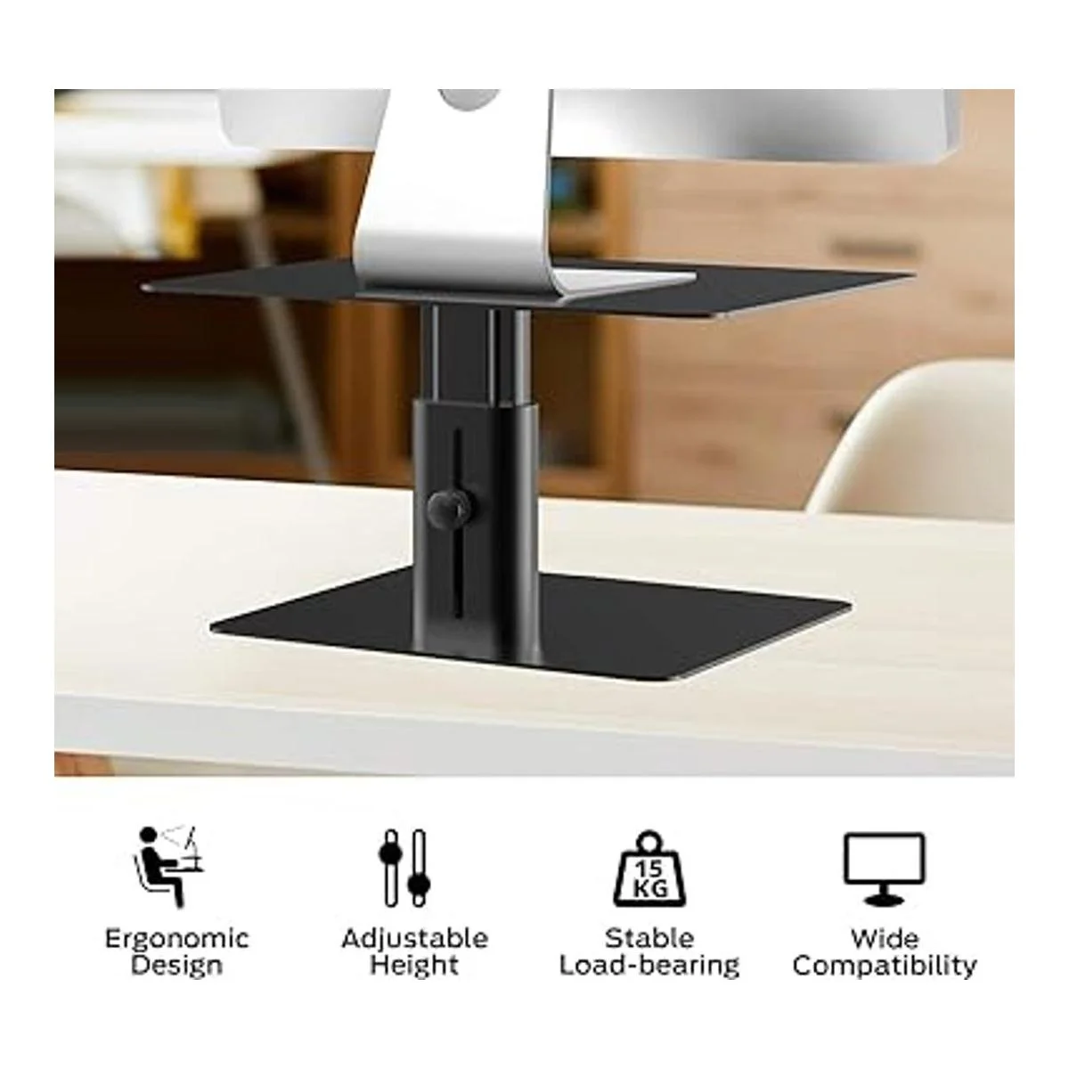 BoYata Soporte para monitor soporte de metal ajustable_5