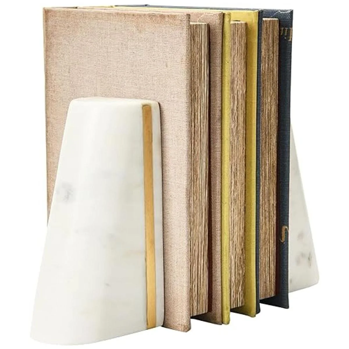 Main Mesa Sujetalibros geométricos de mármol con_5