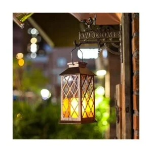 Homeimpro Paquete de 2 faroles solares colgantes de_6