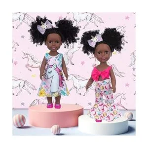 ZQDOLL Muñeca negra y muñeca negra de 14.5 pulgadas_6