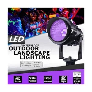 SUNVIE Foco de Halloween para exteriores luz negra de 12_2