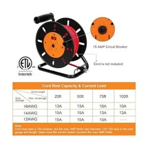 Suraielec Carrete de cable de extensión con 4 tomas_2