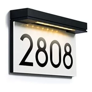 Placas de dirección para casa con energía solar número de_1