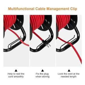 Suraielec Carrete de cable de extensión con 4 tomas_5