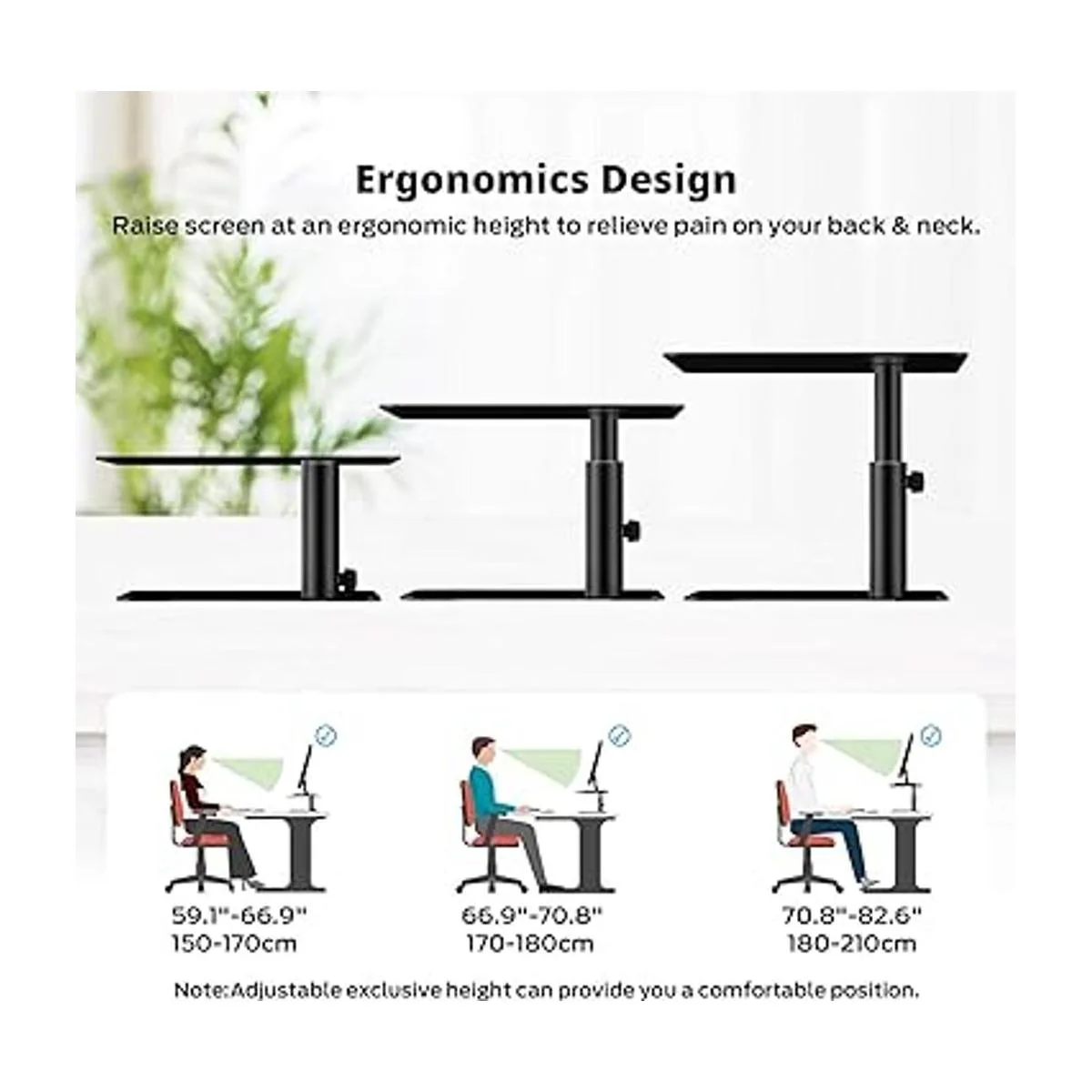 BoYata Soporte para monitor soporte de metal ajustable_3