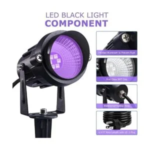 SUNVIE Foco de Halloween para exteriores luz negra de 12_7