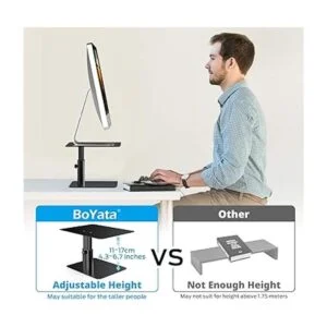 BoYata Soporte para monitor soporte de metal ajustable_2