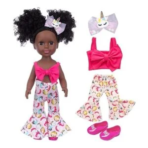 ZQDOLL Muñeca negra y muñeca negra de 14.5 pulgadas_5