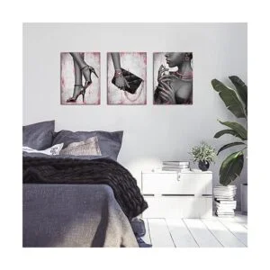 Visual Art Decor Moda elegante afroamericana negra lienzo_3
