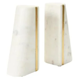 Main Mesa Sujetalibros geométricos de mármol con_6