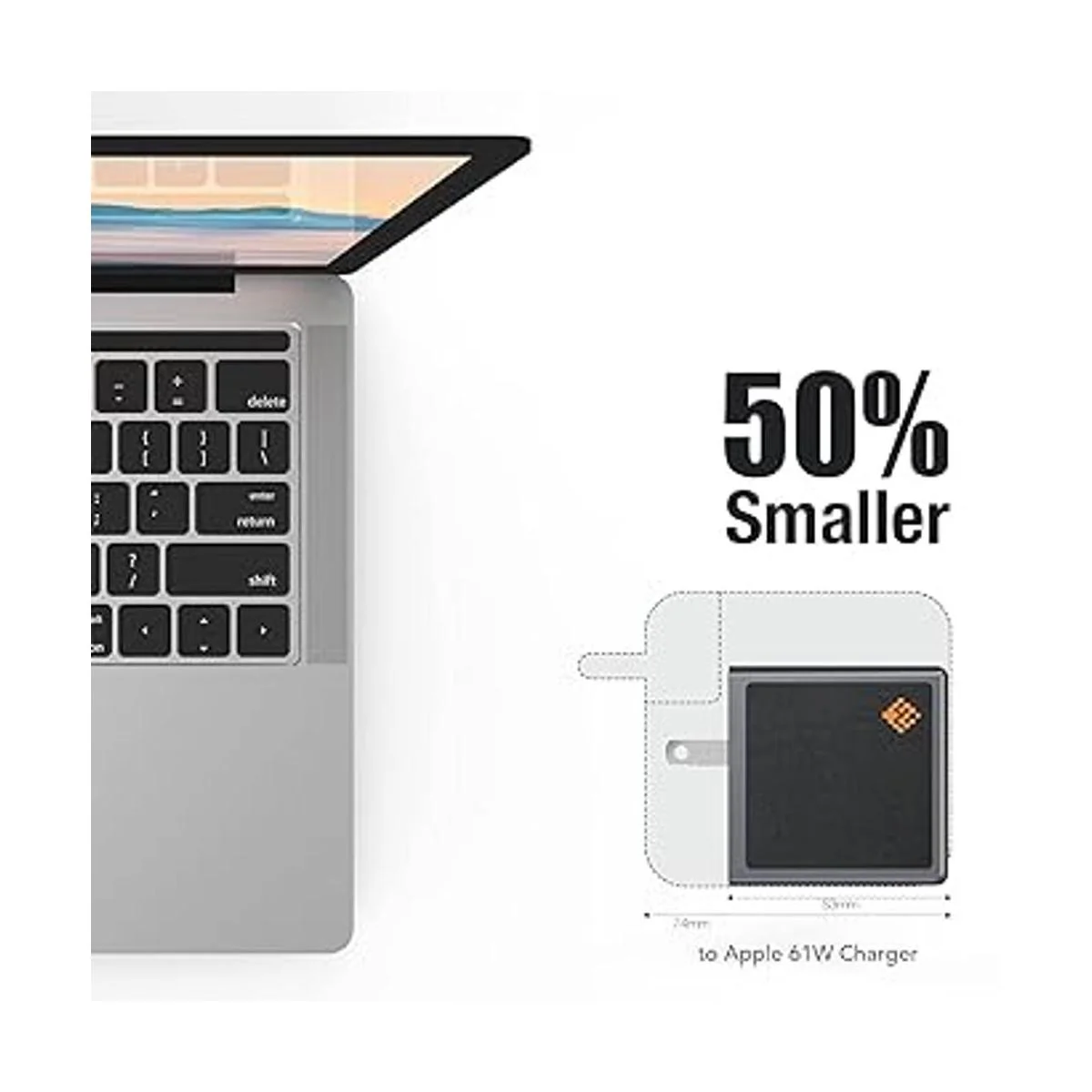 SlimQ Cargador USB C de 65 W PD3.0 de carga rápida bloque_4