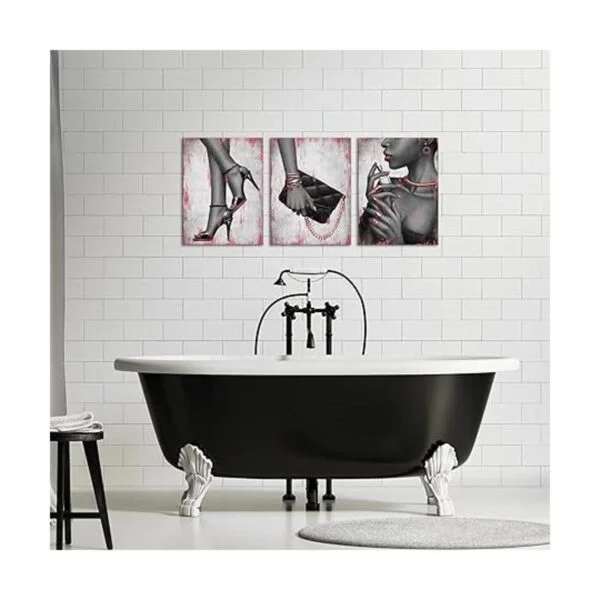 Visual Art Decor Moda elegante afroamericana negra lienzo_4